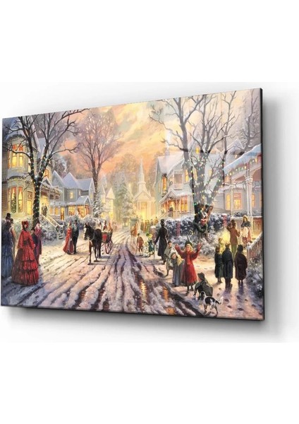 Marsilyan- Noel Kutlaması Sokak Cam Tablo
