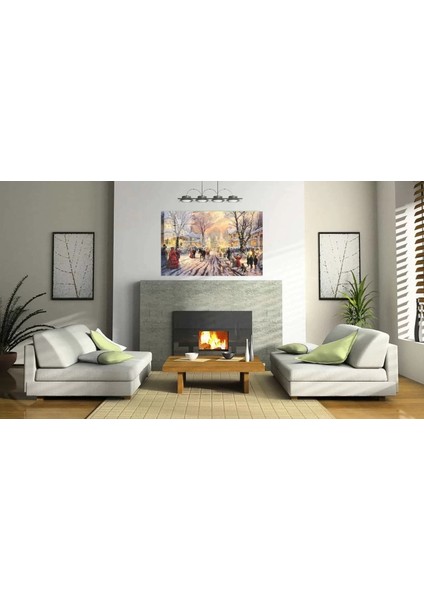 Marsilyan- Noel Kutlaması Sokak Cam Tablo fiyatları