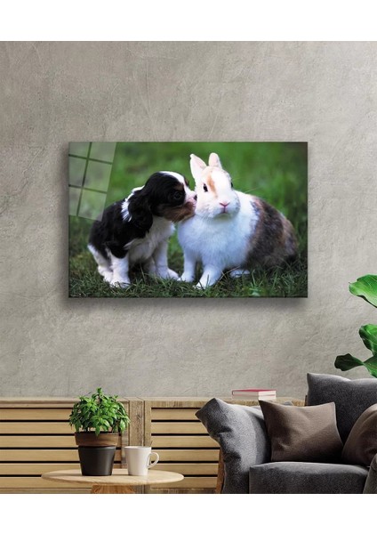 Marsilyan- Köpek ve Tavşan Cam Tablo fiyatları