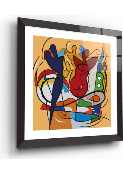 Marsilyan- Soyut Desenler Cam Tablo