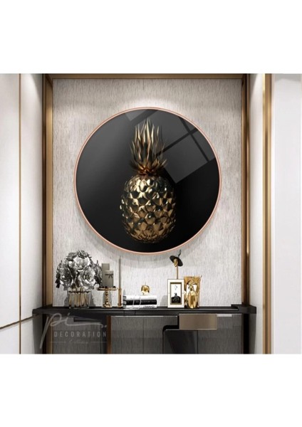 Ananas Yuvarlak Cam Tablo