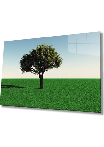 Marsilyan- Yeşil Ağaç Cam Tablo Green Tree