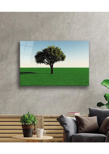 Marsilyan- Yeşil Ağaç Cam Tablo Green Tree