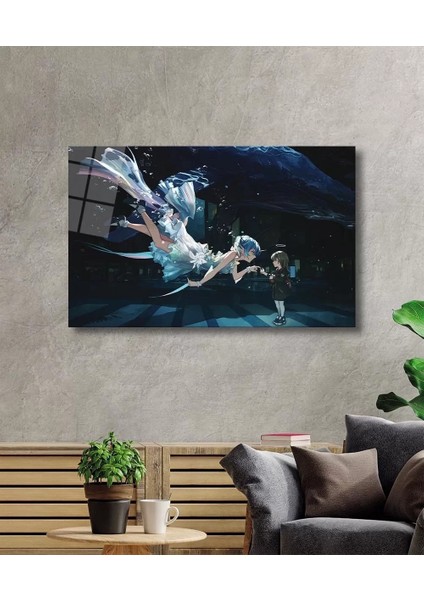 Marsilyan- Sualtı Çizgi Film Cam Tablo Anime Underwater fiyatları