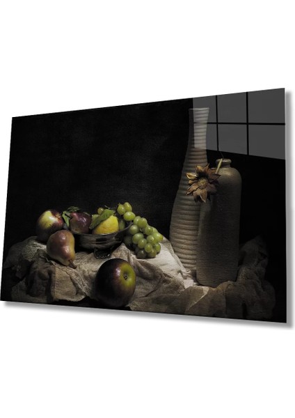 Marsilyan- Natürmort Meyveler Cam Tablo Still Life Fruits Table