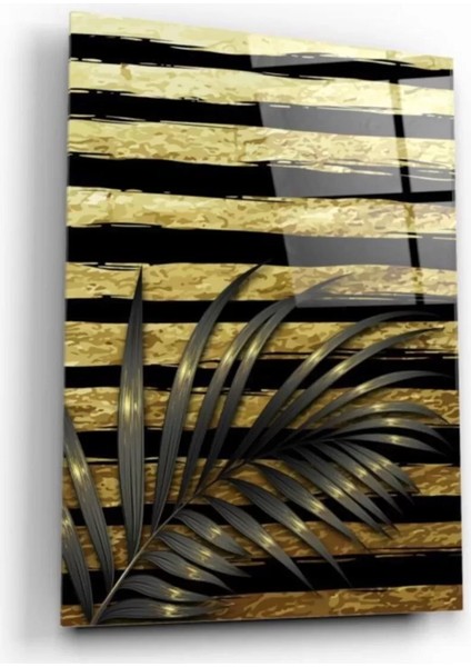 Marsilyan- Gold Desen Cam Tablo