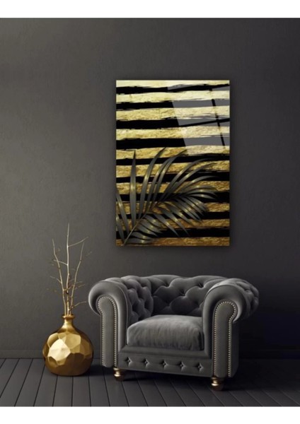 Marsilyan- Gold Desen Cam Tablo