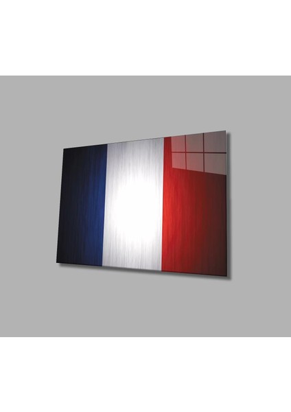 Marsilyan- Fransa Bayrağı Cam Tablo France Flag