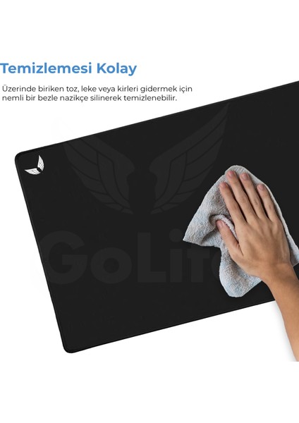Premium - 90x40cm Dikişli Speed Kauçuk Siyah Gaming Mouse Pad Oyuncu Büyük Boy Mousepad Fare Altlığı