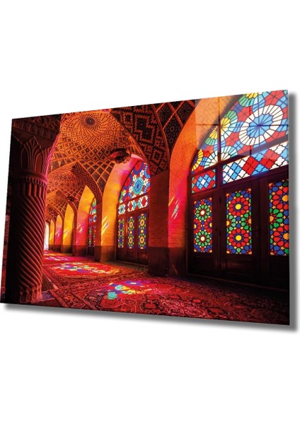 Marsilyan- Renki Camlı Bina Cam Tablo Colorful