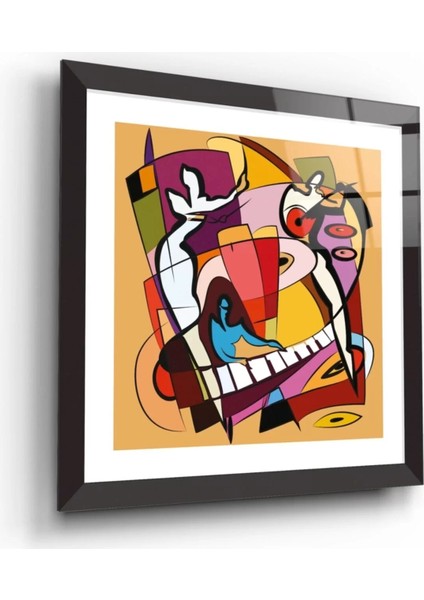 Marsilyan- Soyut Desenler Cam Tablo