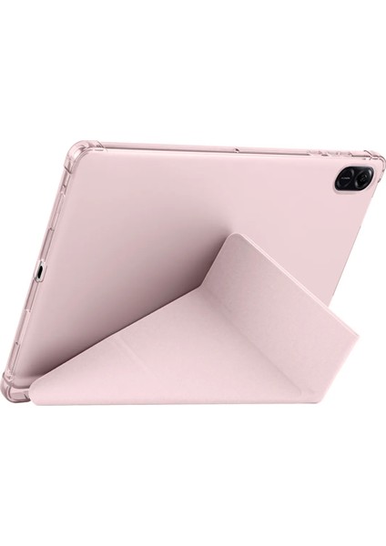 Huawei Honor Pad X8A 11 Inç Uyumlu Akıllı Kapak Kalem Bölmeli Tri Folding Tablet Kılıfı