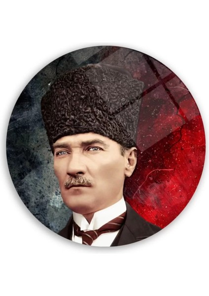 Atatürk Yuvarlak Cam Tablo fiyatları