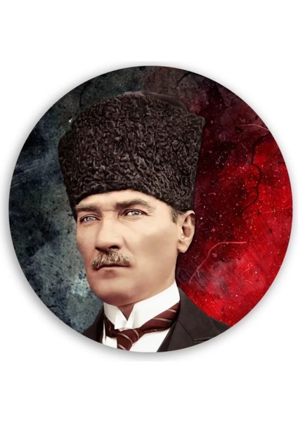Atatürk Yuvarlak Cam Tablo modelleri