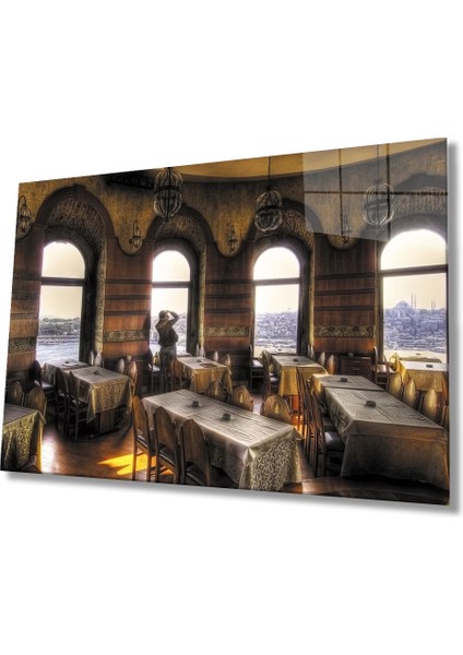 Marsilyan- Galata Kulesi Içinden Istanbul Manzaralı Cam Tablo