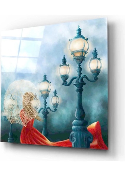 Marsilyan- Sokak Lambası Cam Tablo
