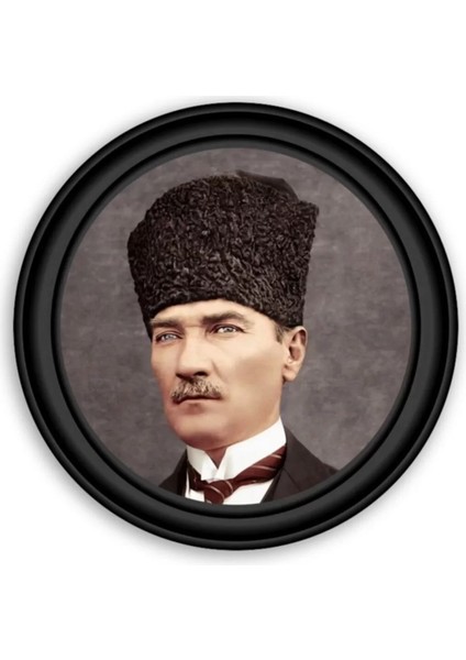Atatürk Yuvarlak Cam Tablo modelleri