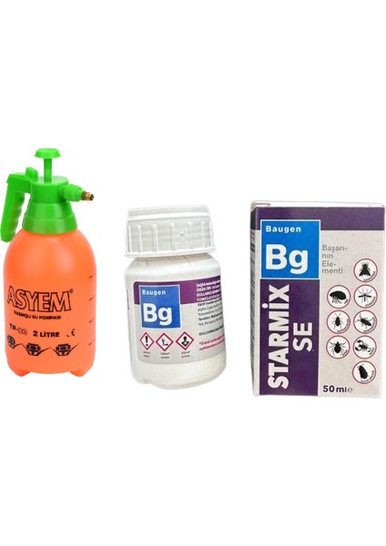 Asyem Pompa 2 Lt + Starmix 50 ml (Hamam Böçeği ,tahta Kurusu ,pire, Haşere ve Kene Öldürücü)