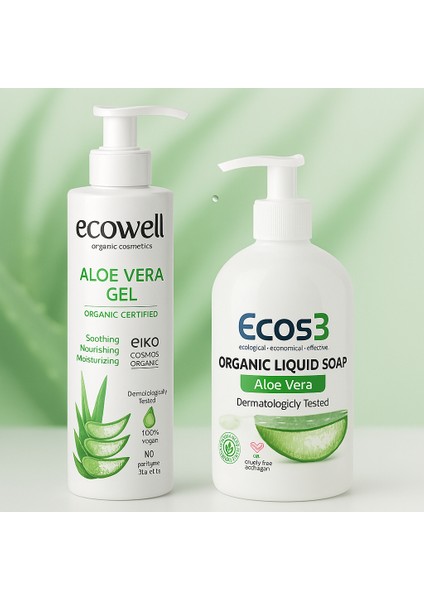 & Ecos - Aloe Vera Jel + Aleo Vera Sıvı Sabun Set