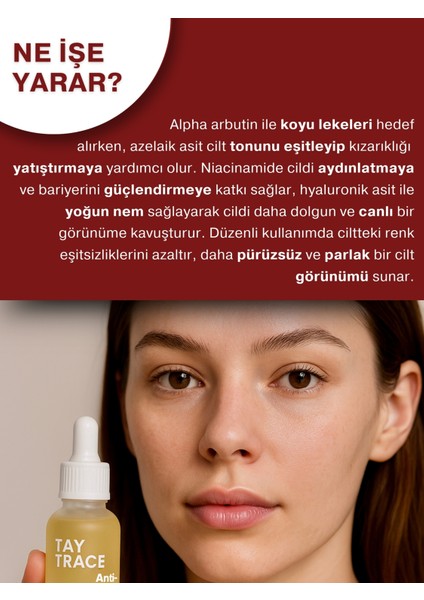 Anti-Spot Arbutin+Niacinamide Serum Aydınlatıcı, Nemlendirici & Cilt Dengeleyici Leke Gidermeye Yardımcı Serum modelleri