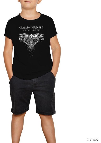 Game Of Thrones All Men Must Die Siyah Çocuk Tişört