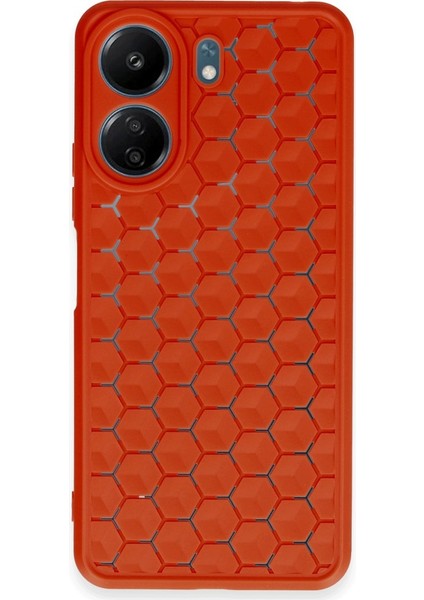Xiaomi Poco C65 Uyumlu Bal Peteği Tasarımlı Silikon Petek Telefon Kılıfı Kapak