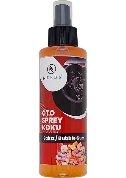 Oto Koku Sakız Bubble Gum Kokusu Oto Parfüm Sprey Araç Kokusu 150 ml