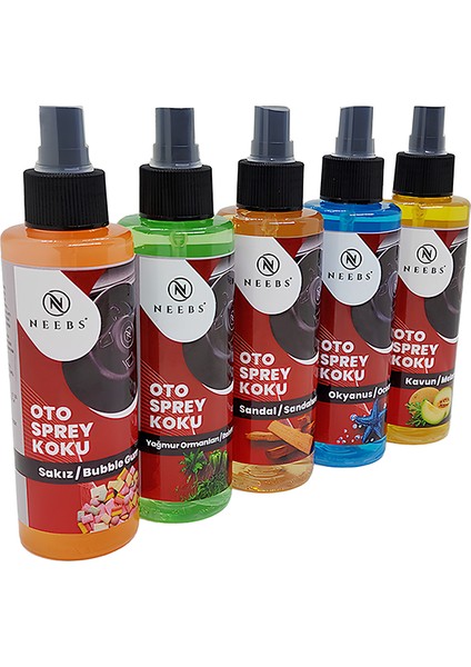 Oto Koku Sakız Bubble Gum Kokusu Oto Parfüm Sprey Araç Kokusu 150 ml fiyatları