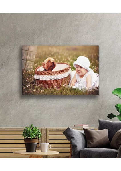 Marsilyan- Bebek ve Köpek Cam Tablo