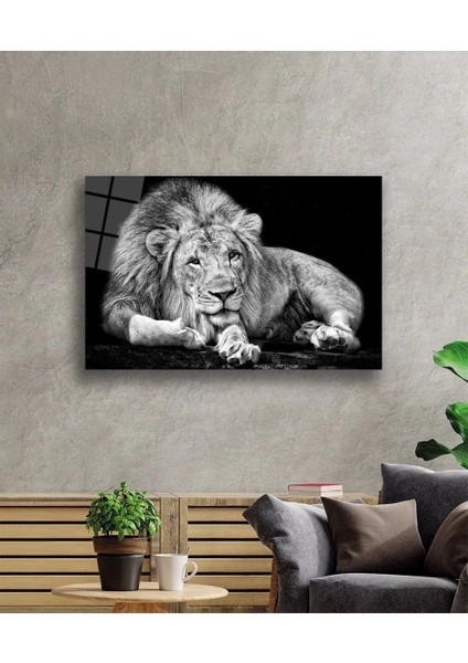 Marsilyan- Aslan Hayvan Cam Tablo