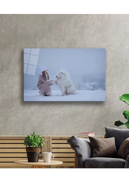 Marsilyan- Çocuk ve Köpek Cam Tablo