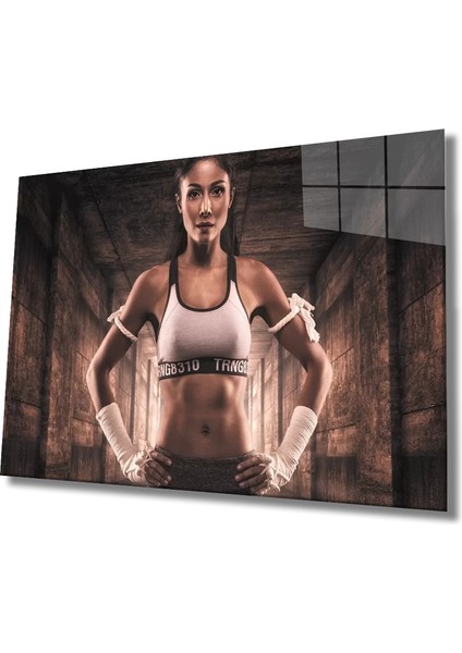 Marsilyan- Kadınlar Dövüşçü Cam Tablo ,women Fighter
