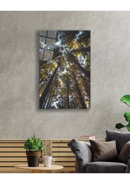 Marsilyan- Ağaçlar Cam Tablo Trees Painting fiyatları