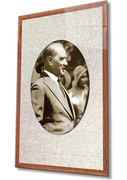 Marsilyan- Çerçeveli Atatürk Cam Tablo