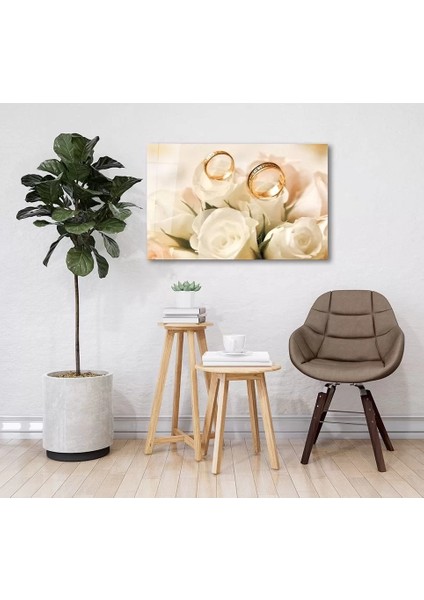 Marsilyan- Beyazgüller ve Alyanslar Cam Tablo fiyatları