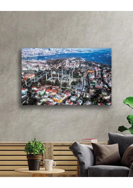 Marsilyan- Kuş Bakışı Istanbul Manzarası Cam Tablo fiyatları