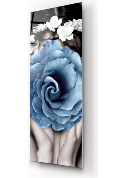 Mavi Gül Cam Tablo modelleri