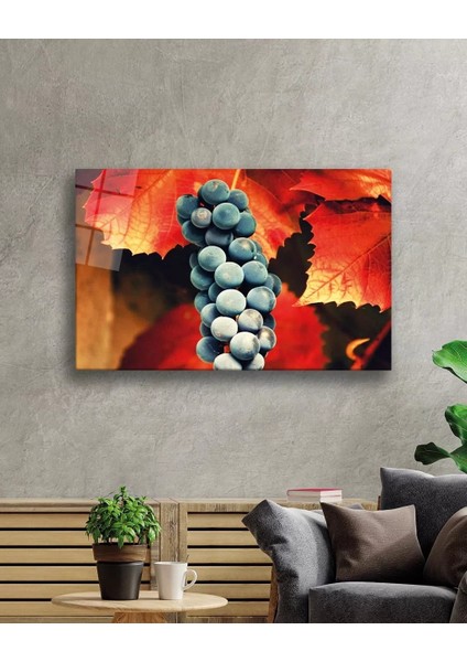 Marsilyan- Siyah Üzüm Cam Tablo grape Art fiyatları
