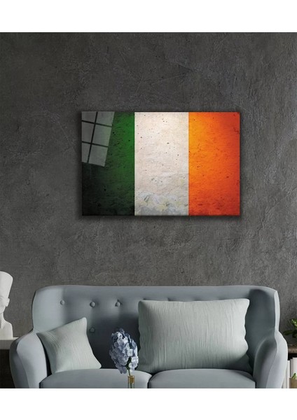 Marsilyan- Irlanda Bayrağı Cam Tablo Irish Flag