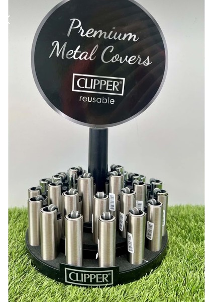 Clipper Gümüş Taşlı Çakmak