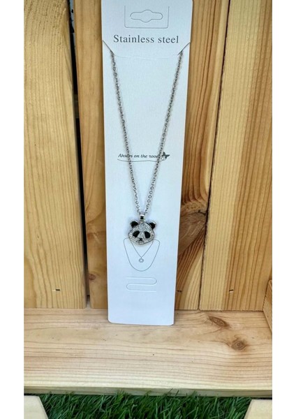 Panda Taşlı Kolye