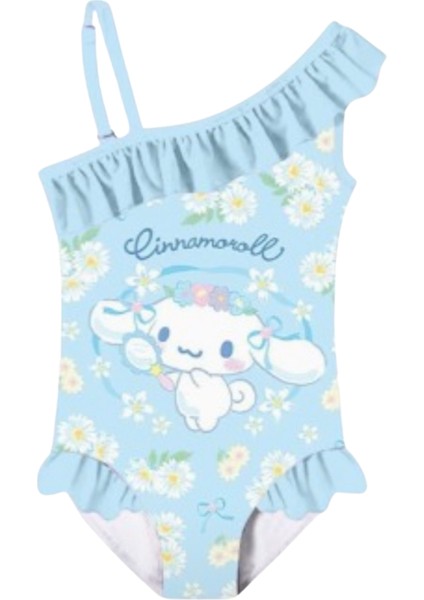 Cinnamoroll Buz Mavisi Üstü Papatya Desenli My Melody Kız Çocuk Mayo