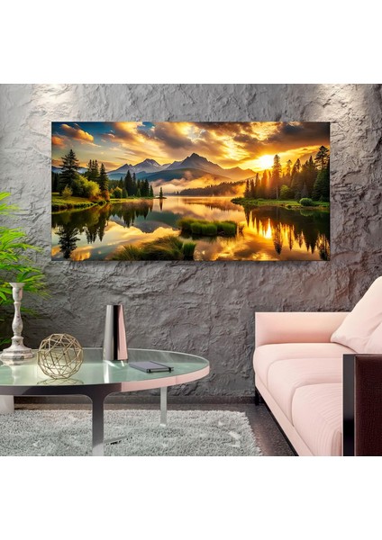 Gün Batımı Panoramik Kanvas Tablo fiyatları