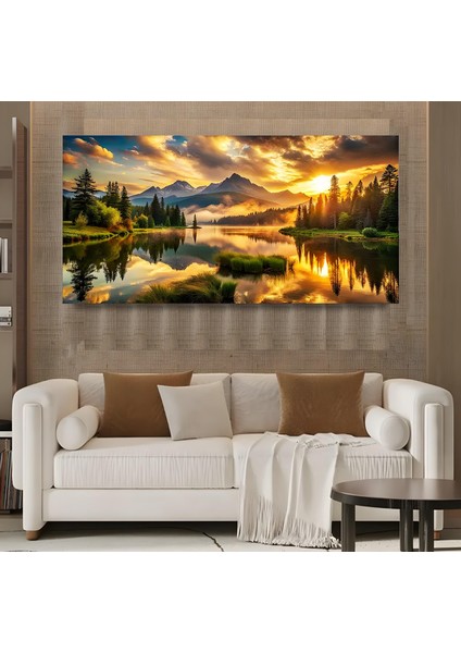 Gün Batımı Panoramik Kanvas Tablo modelleri