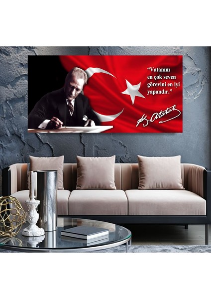 Mustafa Kemal Atatürk Panoramik Kanvas Tablo