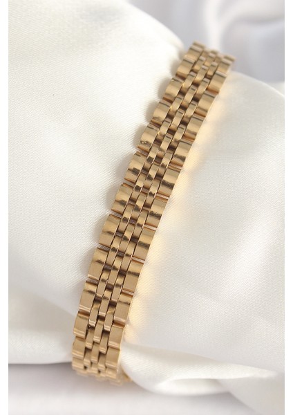 Mulvxxmd XDN02 Çelik Gold Renk Zincir Model Erkek Bileklik (Mulvix)