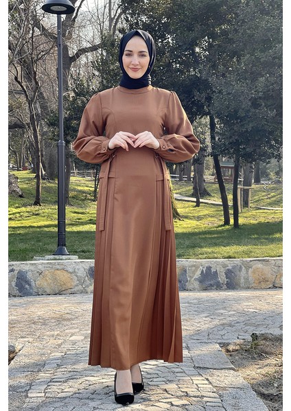 B Bsma Moda Çizgi Tesettür Elbise