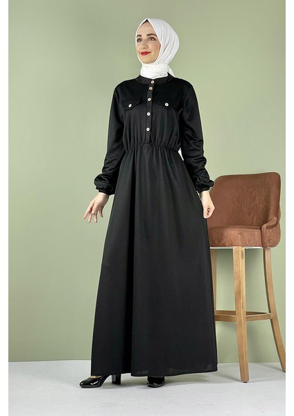 B Bsma Moda Çizgi Tesettür Elbise