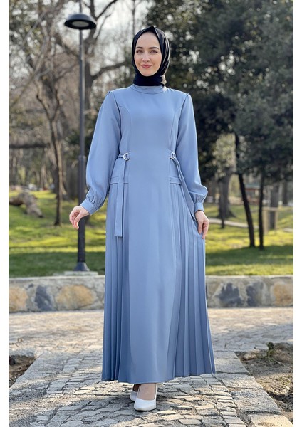 B Bsma Moda Çizgi Tesettür Elbise