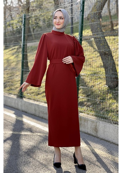 B Bsma Moda Çizgi Tesettür Elbise